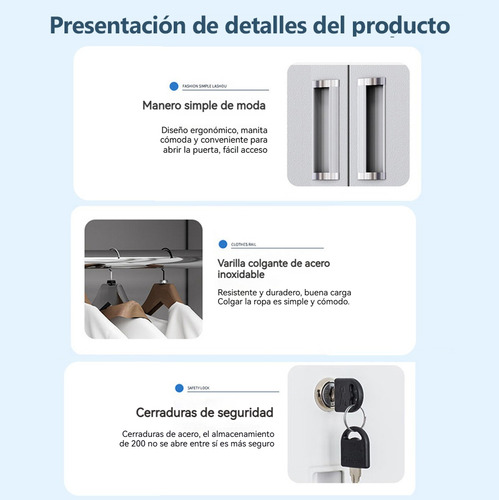 Taquilla Metálica De 4 Puertas Con Dimensiones De 180cm