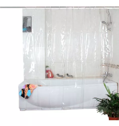 Cortina de baño pvc transparente 178x183 cm