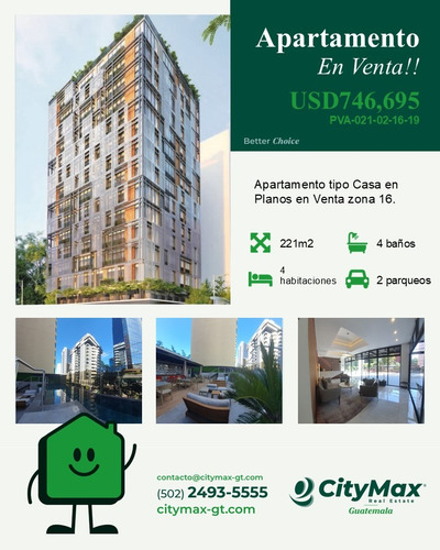 Apartamento En Venta Zona 16 Cayala