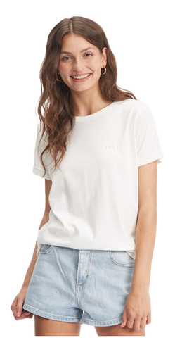 Polera Roxy Palm Lines Mujer Snow White