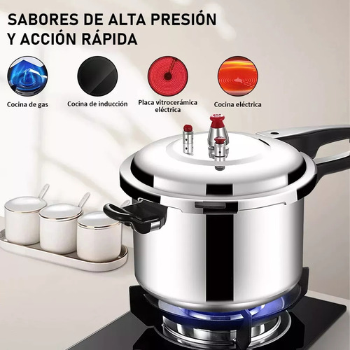 Ollas De Express Presión Universal 9 Litros Con Válvula Seguridad 26cm Komate