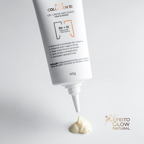Pro Collagen 15 - Gel Creme Anti-idade Com 15 Ativos