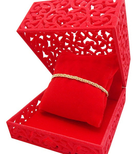 Pulseira De Ouro 18k Trançada Palmeira 4,20mm Fecho Bóia Comprimento 18.5 Cm Cor Amarelo Diâmetro 0.4 Cm