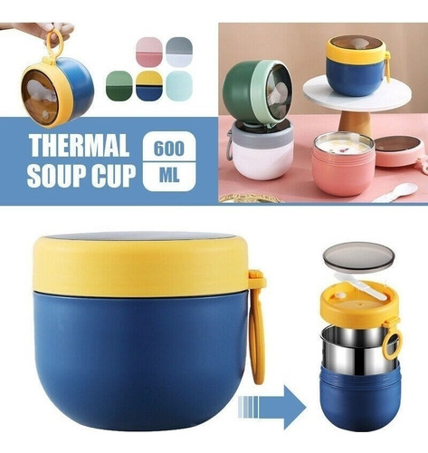 Termo Para Comida Caliente O Fría 600 Ml Con Cuchara