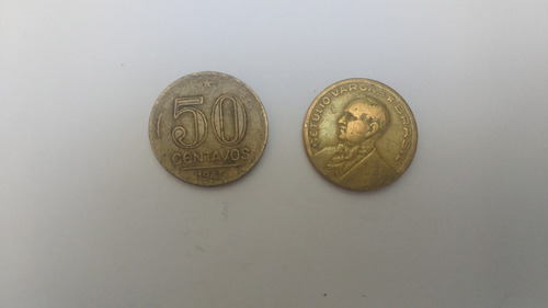 Moeda 50 Centavos De 1945 Bronze - Alumínio - Getúlio Vargas