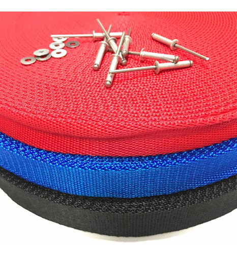 Imagen 1 de 5 de Kit Cinta + Remaches Para Pisaderas De Cuatriciclos. 6mts