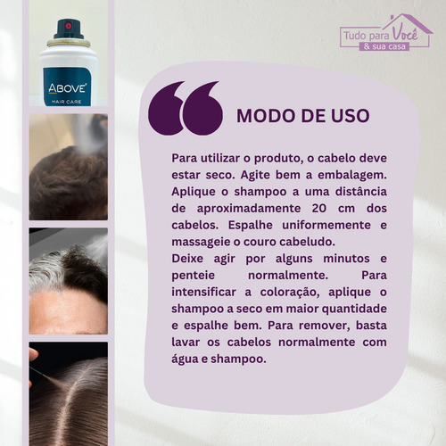 Shampoo A Seco Com Cor 150ml Perfeito Para Todos Os Cabelos