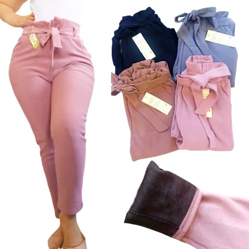 Pantalon tiro alto con lazo sale