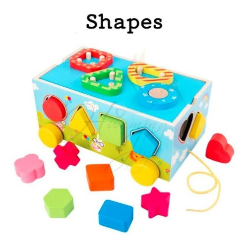 Cubo Montessori Didáctico Figuras Encajar Multifuncional 