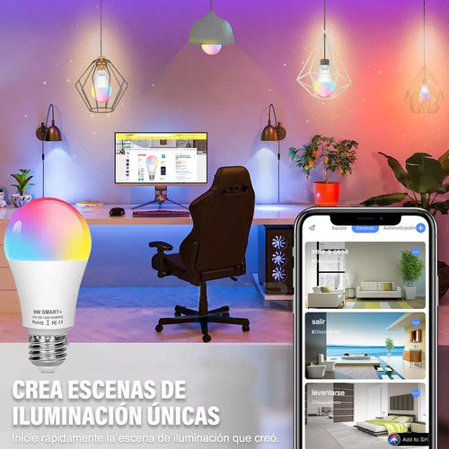 Foco Inteligente Wifi App Alexa Rgbcw Smart Led Bombilla