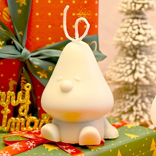 Molde De Vela Navideña En 3d Con Dibujos Animados Navideños,