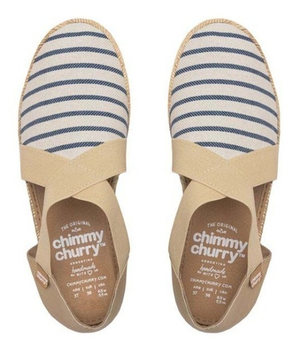 Imagen 3 de 10 de Sandalia Cerrada Fit Cuña Rayado Marine Chimmy Churry