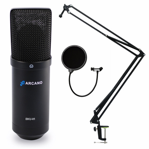 01 Mic Usb Arcano Bku-01 + 01 Pedestal Ss-02 + 01 Am-f1