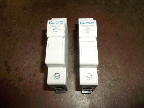 Lot Of 2 Ferraz Shawmut Usm1 Y213944 Fuse Holders 32a 1  Vvp