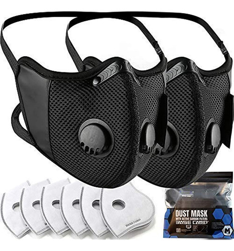 Base Camp M Cross Dust Face Mask 2 Pack Con 6 Filtros De Car