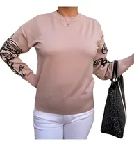 Comprar Sweater Cuello Redondo Con Flores En Mangas , Bremer Suave 