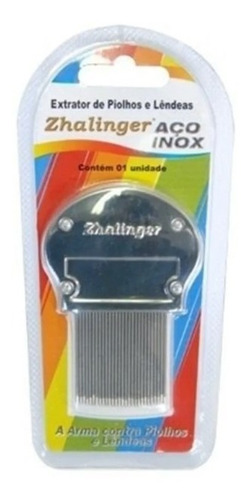 Imagem 2 de 2 de Pente Extrator De Piolhos E Lêndeas Aço Inox Zhalinger C/ Nf