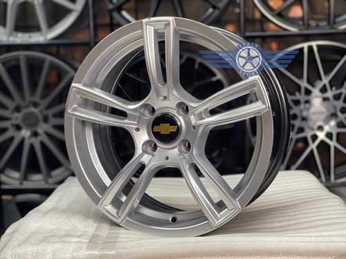 4 Rines 15 Deportivos 4-100 Chevrolet Aveo Versa Beat Spark Hyper Silver