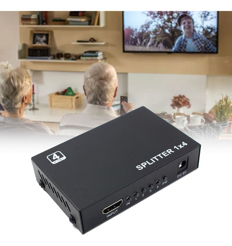 Splitter Hdmi 1×4 1080p Divisor Señal Amplificador Tv Monito