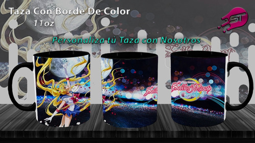 Taza Borde De Color Alusiva Sailor Moon Sailor-008