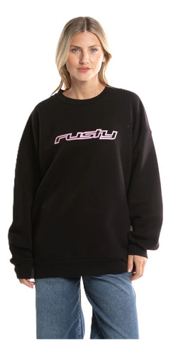 Buzo Crew Rusty Rider Oversize Mujer