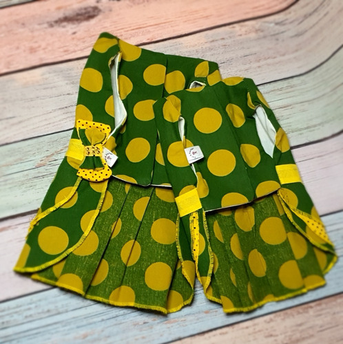 Roupa Pet - Vestido Copa Brasil Tam 6 - Roupinha Cachorro