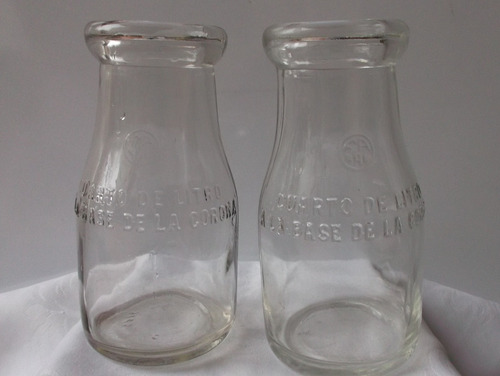 Juego De 3 Envases Antiguos De Leche