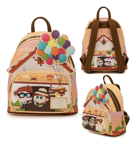 2025 Bolso De Hombro Loungefly Pixar Up Working Buddies For