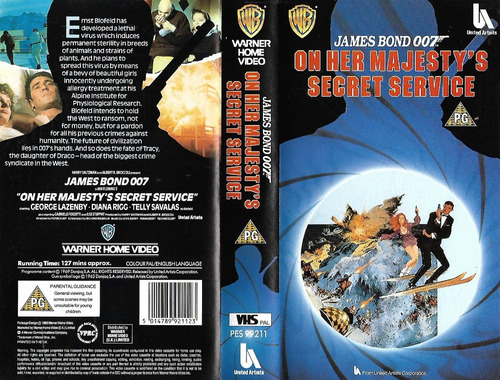 007 Al Servicio Secreto De Su Majestad Vhs En Ingles