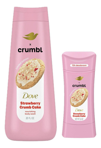Dove Crumbl Kit Strawberry Crumb Cake 2 Pz