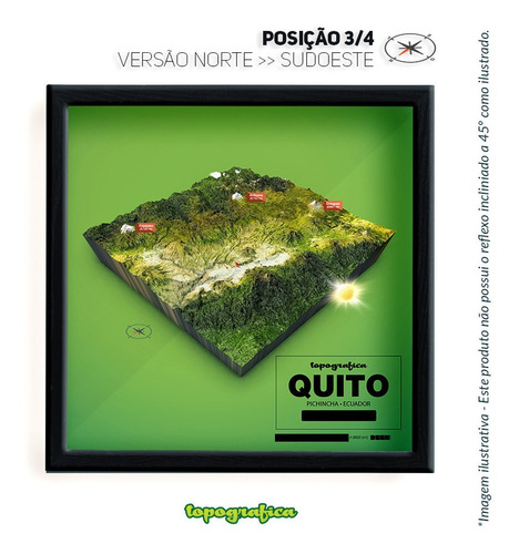 Quito (equador) - Mapa 3d Infograf - 4 Quadros 15cm
