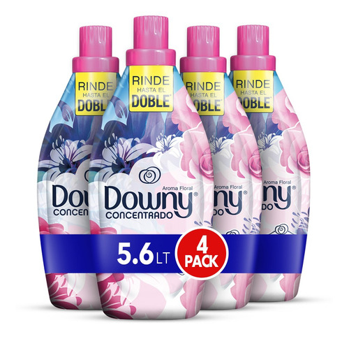 Pack X4 Suavizantes Downy Concentrado Floral 1.4 Litros C/u