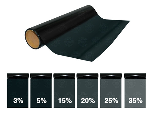 Rollo Papel Polarizado 50cm X 30m Auto Humo Negro Normal