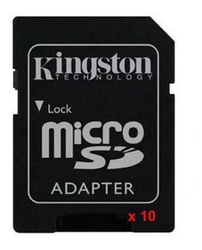 Adaptador Platico Memoria Micro Sd A Sd Kingston X 10 Unid