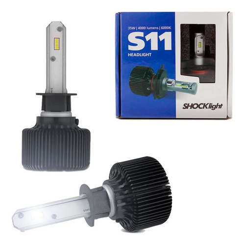Kit Lâmpada S11 Ultra Led 6k H1 H3 H7 H11 Hb3 Hb4 Shocklight