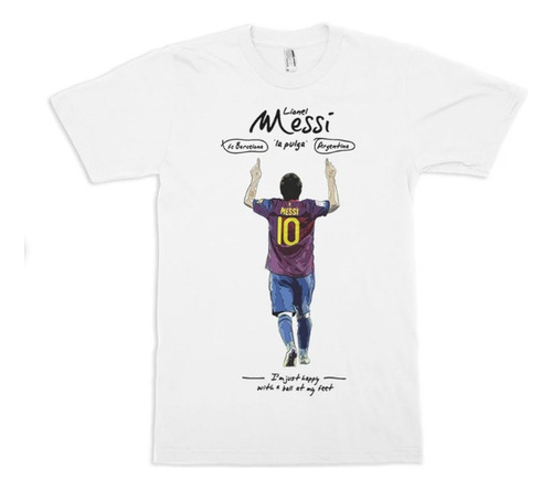 Polera Infantil Unisex Messi Lionel Futbol Algodon Estampado