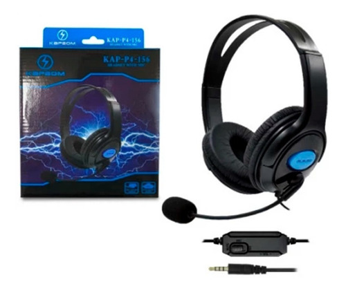 Fone De Ouvido Headset Com Microfone Entrada P2 - Cor Preto