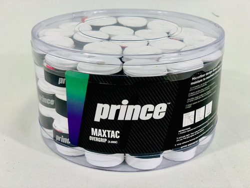 Overgrip Prince Maxtac Liso Tenis Padel Jarra X60 Color Blanco