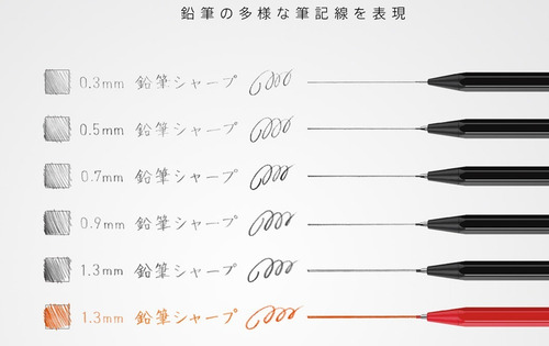 Imagen 3 de 8 de Portamina Kokuyo Sharp 0,3/0,5/0,7/0,9/1,3mm Con Repuesto