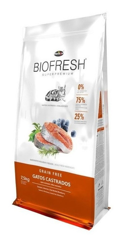 Alimento Biofresh Super Premium Castrados para gato sabor salmon en bolsa de 7.5kg