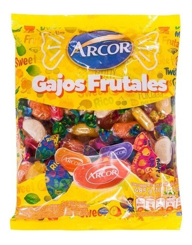 Caramelos Gajitos Acidos X 485gr - Arcor Oficial