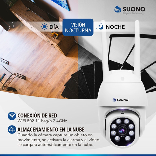 Camara Seguridad Ip Wifi Inalambrica Motorizada Hd Con Luz