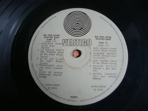 Sin Tapa Disco Status Quo On The Level Bi0 (Usado)