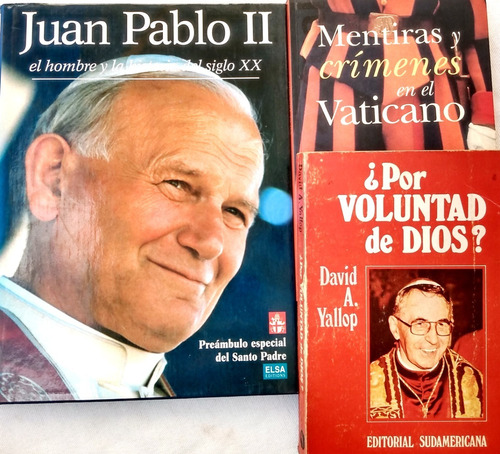 Colección 3 Libros Papa Juan Pablo - Vaticano - Iglesia