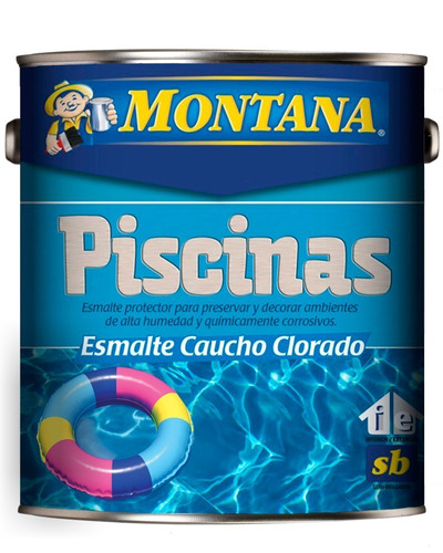 Pintura Para Piscina Esmalte Caucho Clorado Azul Montana