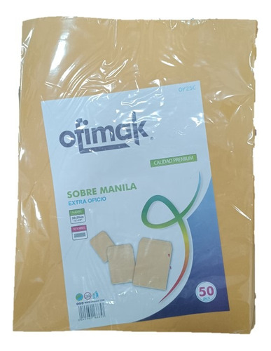 Sobres Manila Ofimak Tamaño Extra Oficio 30x39cm Pqt 50und