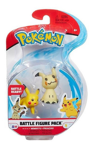 Pokémon Figuras De Ação Mimikyu E Pikachu  Figure Pack Sunny