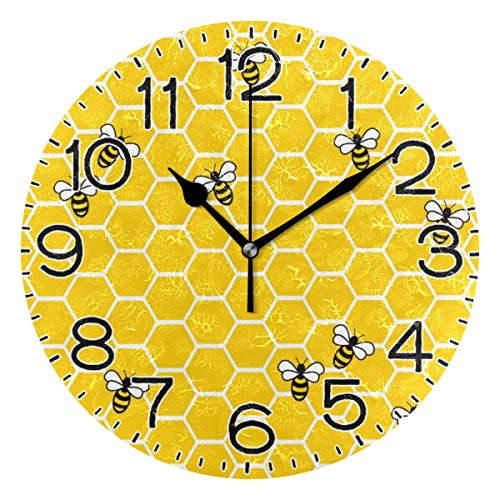 Reloj De Pared Diseño De Abejas Amarillas, Funciona Pi...