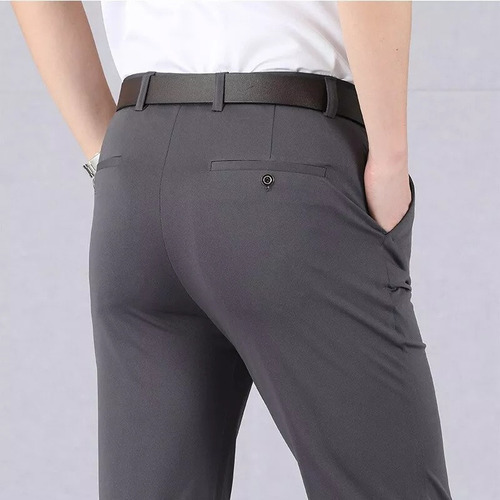 Pantalones Clásicos De Alta Elasticidad Para Hombre, Pantalo