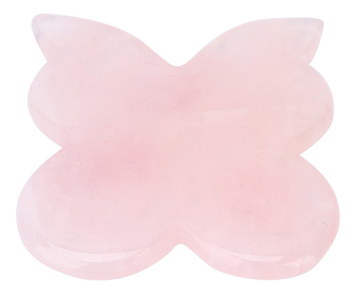 Tabla Portátil Guasha De Cuarzo Rosa Con Forma De Mariposas